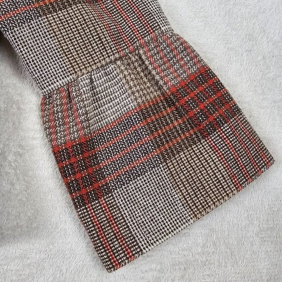 Live a Little Jacket Womens Medium Plaid Preppy Autumn Wardrobe Essential Blazer - Picture 5 of 16